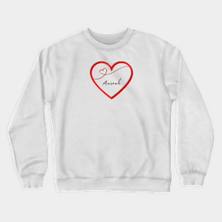 AAIRAH Name Shirt in Heart Crewneck Sweatshirt